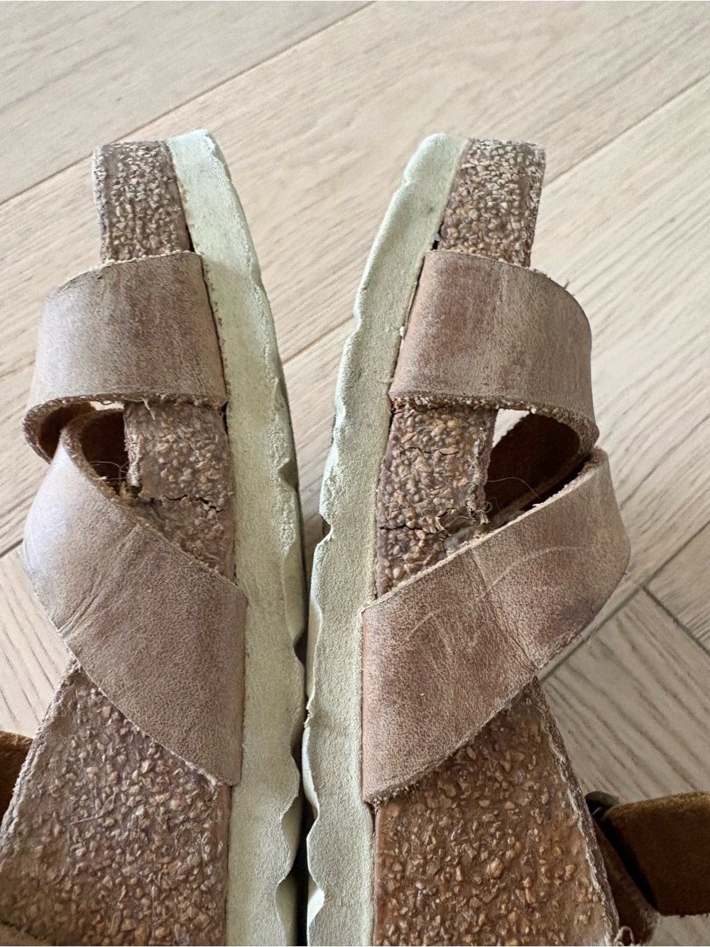 Birkenstock Womens Franca Buckle Brown Oiled Leather Sandals Sz 38 US 7-7.5 Read - Picture 7 of 8